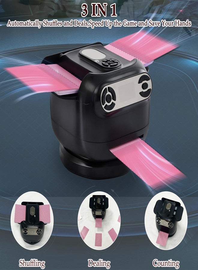 GLUTIA 2025 New 3 in 1 Automatic Card Shuffler and Dealer, 4 Remote Control，Rotatable 360°, Rechargeable Automatic Card Dealer for Various Card Sizes - Image 3
